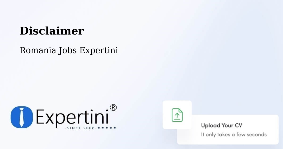 Disclaimer – Săuca - Romania Jobs Expertini